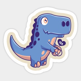 Tea Rex Sticker